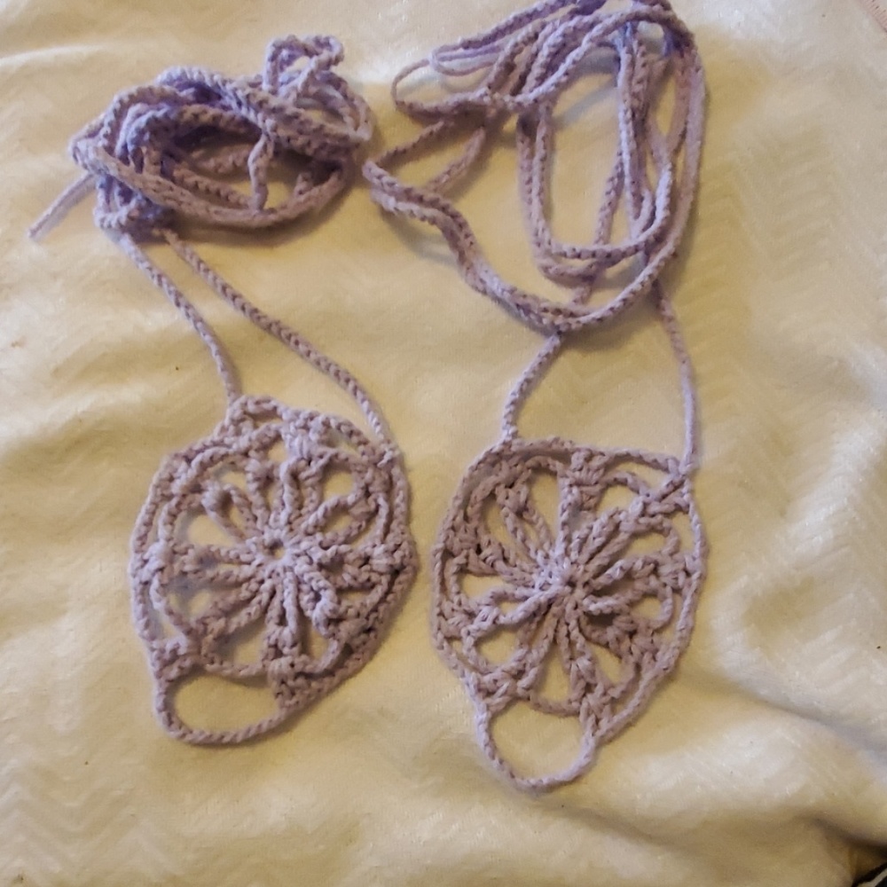 Handmade crochet footless Sandals